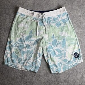 Salt Life SLX QD Boardshorts Mens 32 Green Swim Trunks Fishing Beach Surf